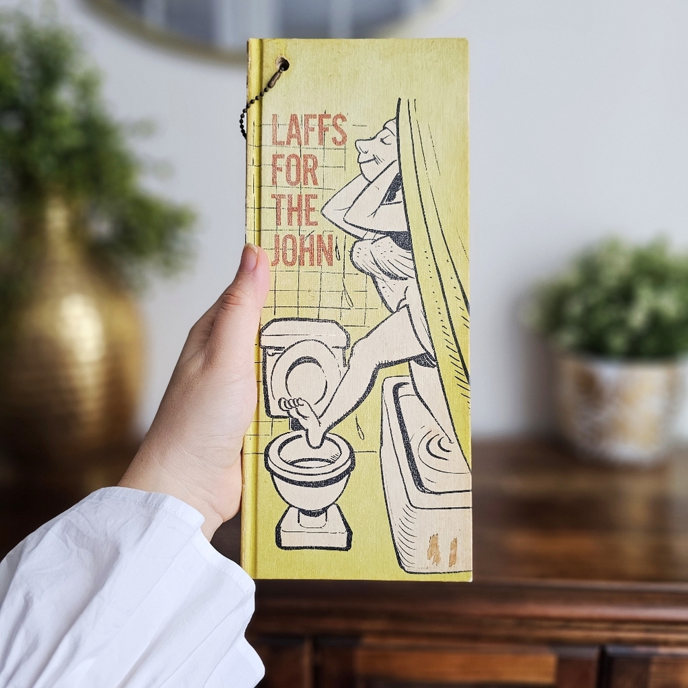 Vintage 1970 Laffs for the John Bathroom Humor Book Kanrom Gag Gift